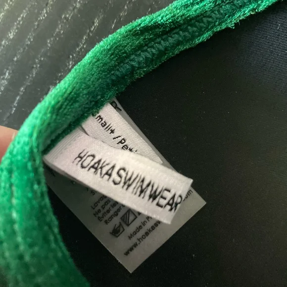 Women's HOAKA SWIMWEAR Bra Top Size S Green - Picture 2 of 16